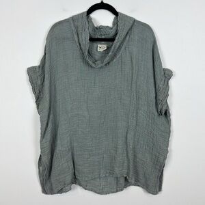 La Bottega Di Brunella 100% Flax Tunic Top Grey Size Large